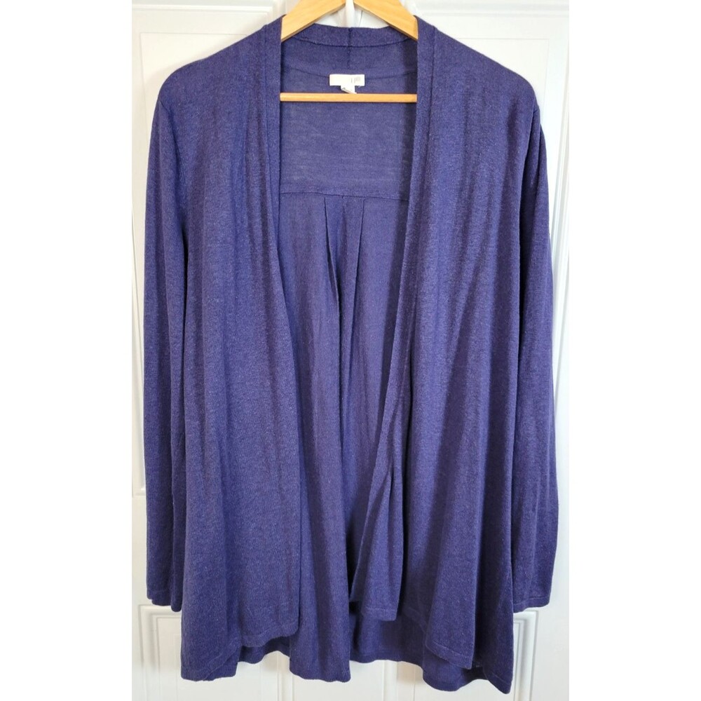 J. Jill Linen Blend Open Cardigan Size L